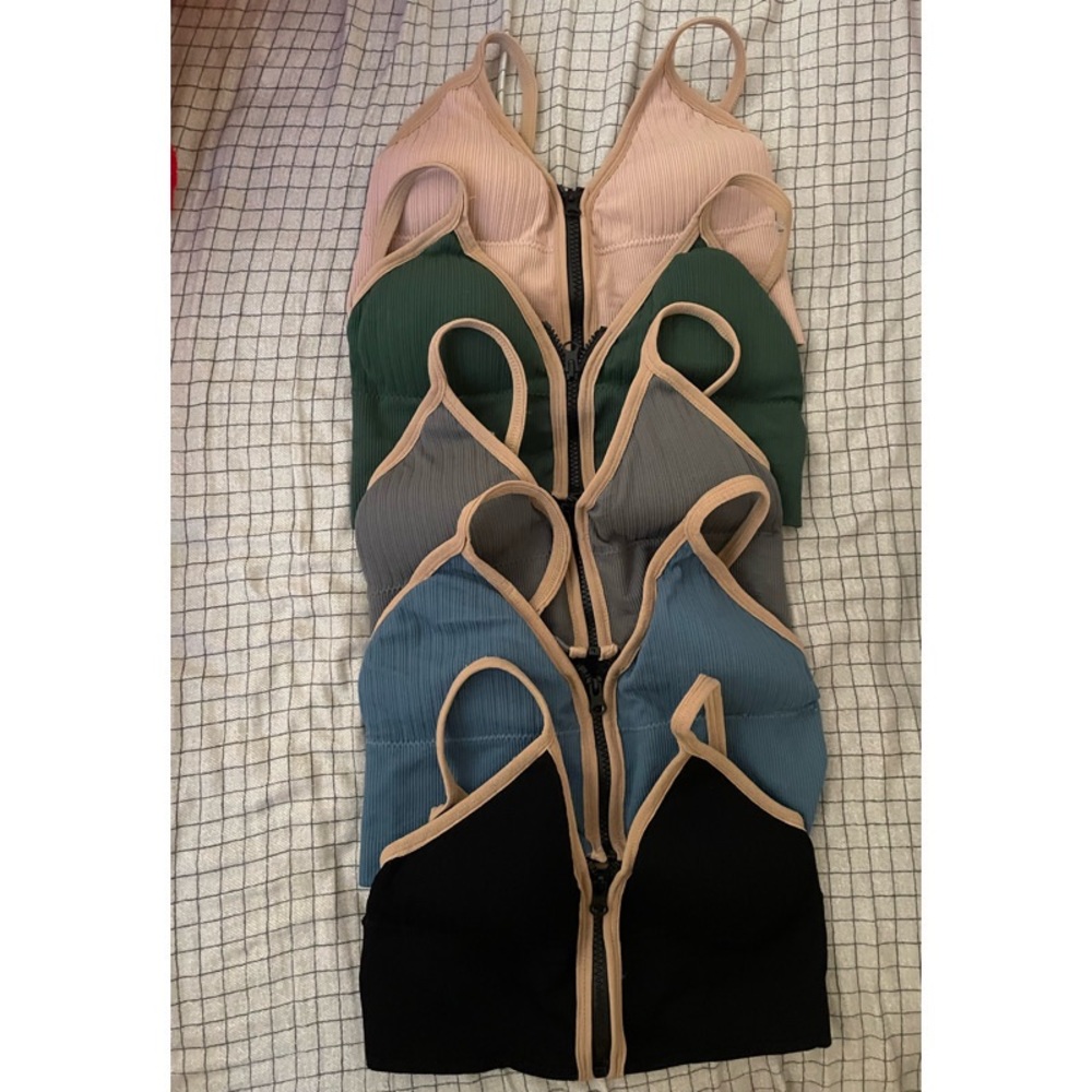 Women’s zip up bralette PINK - Picture 5 of 7